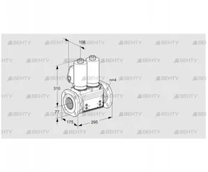 VCS6T65A05NNQSLB/PPPP/PPPP (88204355) Сдвоенный газовый клапан Kromschroder