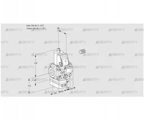 VAG2E40R/40R05GEVWR/PP/PP (88102291) Газовый клапан с регулятором соотношения Kromschroder