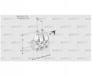 VCS2E40R/40R05NNWR/PPPP/PPPP (88105338) Сдвоенный газовый клапан Kromschroder