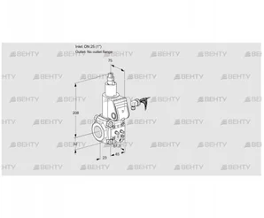 VAS125/-R/LW (88015961) Газовый клапан Kromschroder