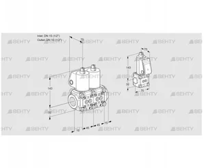 VCS1T15N/15N05NNQL/PPBS/PPPP (88105610) Сдвоенный газовый клапан Kromschroder