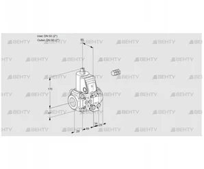 VAS2E50R/50R05NVWR/PP/PP (88102455) Газовый клапан Kromschroder