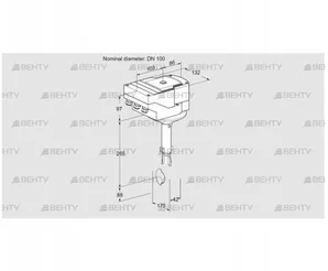 IBH100Z01A/20-07W2E (88303501) Дроссельная заслонка Kromschroder