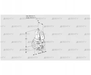 VAS1T25N/NQGR (88026258) Газовый клапан Kromschroder