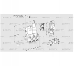 VCS2E40R/40R05NLWSL8/PPBS/-3PP (88107131) Сдвоенный газовый клапан Kromschroder