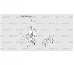 VAS2T50/-N/NQ (88028427) Газовый клапан Kromschroder