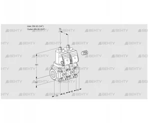 VCS1E20R/20R05NNWSR/PPPP/PPPP (88106771) Сдвоенный газовый клапан Kromschroder