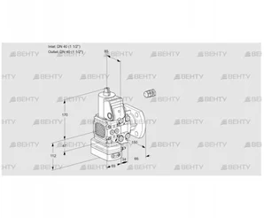 VAD2E40F/40F05FD-50VWR/PP/PP (88102230) Газовый клапан с регулятором давления Kromschroder