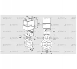 IDR200Z03D350AU/50-30H20E (88302931) Дроссельная заслонка Kromschroder