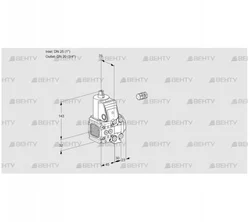 VAS1E25R/20R05FNVWR/PP/PP (88102427) Газовый клапан Kromschroder