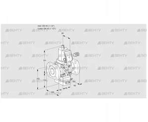 VAD240F/NKSR-100A (88029145) Газовый клапан с регулятором давления Kromschroder