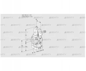 VAV240R/NQSRAK (88014691) Газовый клапан с регулятором соотношения Kromschroder