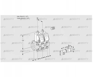 VCS2E40R/40R05NNWR/2--3/PPPP (88106940) Сдвоенный газовый клапан Kromschroder