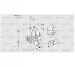 VCH1E15R/25R05FNHEVWR3/2--3/PPBY (88104664) Клапан с регулятором расхода Kromschroder