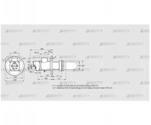 BIC 100RB-600/635-(109)FR (84033600) Газовая горелка Kromschroder