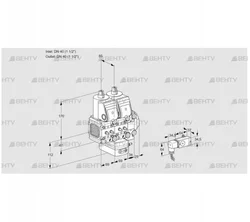 VCH2T40N/40N05FNHAVQR/MMMM/PP-3 (88106967) Клапан с регулятором расхода Kromschroder