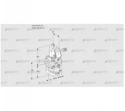 VAG350R/NWAN (88012306) Газовый клапан с регулятором соотношения Kromschroder