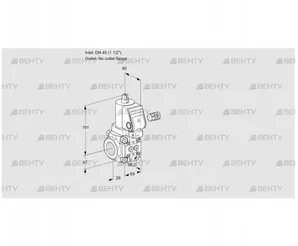 VAS240/-R/NWSR (88027758) Газовый клапан Kromschroder