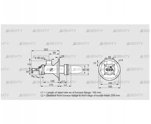 BICA 65HM-100/235-(72A)DR (84022419) Газовая горелка Kromschroder