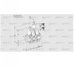 VCS1E20R/20R05NLVWR6/PPPP/PPPP (88104730) Сдвоенный газовый клапан Kromschroder