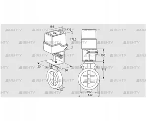 IDR100Z03D350AS/50-60W30TR10 (88303731) Дроссельная заслонка Kromschroder