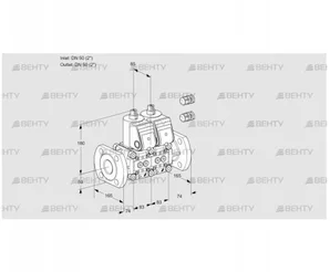 VCS3E50F/50F05NNKR3/PPPP/PPPP (88101120) Сдвоенный газовый клапан Kromschroder