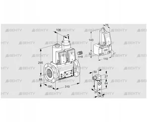 VCS780F05NLWR3E/2-PP/PPZ- (88207724) Сдвоенный газовый клапан Kromschroder