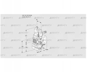 VAG3-/50F/NWSRAE (88030147) Газовый клапан с регулятором соотношения Kromschroder