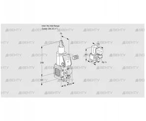 VAS1-/25R/LQ (88002346) Газовый клапан Kromschroder