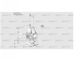 VAD1E25R/20R05FD-50VWR/PP/PP (88102047) Газовый клапан с регулятором давления Kromschroder