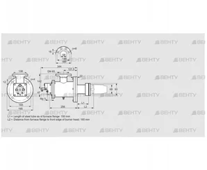 BICW 65HB-150/185-(34)G (84199348) Газовая горелка Kromschroder