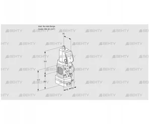 VAD1T-/20N/NKGR-25A (88029787) Газовый клапан с регулятором давления Kromschroder