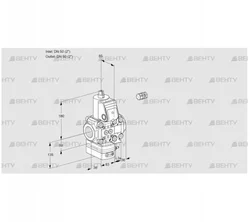 VAH3E50R/50R05HEVWR/PP/PP (88106124) Клапан с регулятором расхода Kromschroder