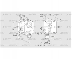 DG 10U-3N (84447315) Датчик-реле давления газа Kromschroder