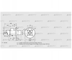 BIO 80HM-400/335-(35)F (84021641) Газовая горелка Kromschroder