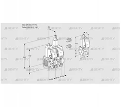 VCS2E32R/32R05FNLWR3/PPPP/BSPP (88100682) Сдвоенный газовый клапан Kromschroder