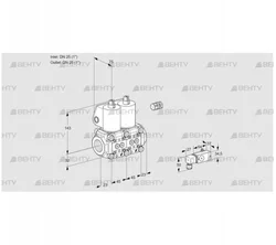 VCS1E25R/25R05NNWL/-3PP/3--4 (88103248) Сдвоенный газовый клапан Kromschroder