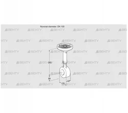 BVHS100W01A (88300185) Дроссельная заслонка Kromschroder