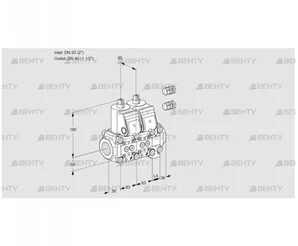 VCS3E50R/40R05NNVWR3/PPPP/PPPP (88106110) Сдвоенный газовый клапан Kromschroder