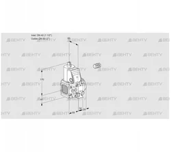 VAS2E40R/50R05FNVWR/PP/PP (88102467) Газовый клапан Kromschroder