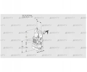 VAV2-/40R/NWAK (88008695) Газовый клапан с регулятором соотношения Kromschroder