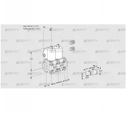 VCS2E40R/40R05NNKL3/PPPP/2--3 (88102835) Сдвоенный газовый клапан Kromschroder