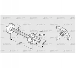 ES 65F1000 (03263087) Шланг из нержавеющей стали Kromschroder