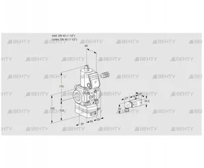 VAD240R/NW-25A (88025174) Газовый клапан с регулятором давления Kromschroder