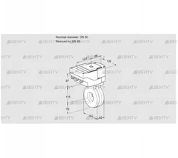 IBA80/65Z05/40A2AR10 (88301323) Дроссельная заслонка Kromschroder