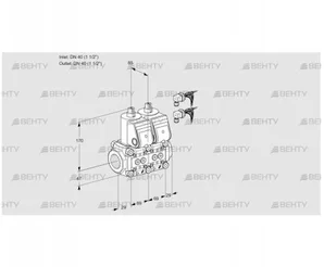 VCS2E40R/40R05NNQR6/PPPP/PPPP (88104519) Сдвоенный газовый клапан Kromschroder