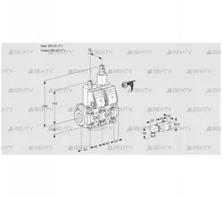 VCS1E25R/25R05NLWR5/2-PP/PPPP (88104654) Сдвоенный газовый клапан Kromschroder