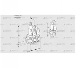 VCS2T25N/25N05LNQSR/PPPP/PPBS (88100952) Сдвоенный газовый клапан Kromschroder