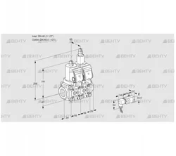 VCS2T40N/40N05NLQSR/3-PP/PP3- (88100630) Сдвоенный газовый клапан Kromschroder