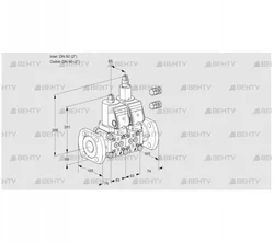 VCS3E50F/50F05NLKGR3/PPPP/PPPP (88106634) Сдвоенный газовый клапан Kromschroder